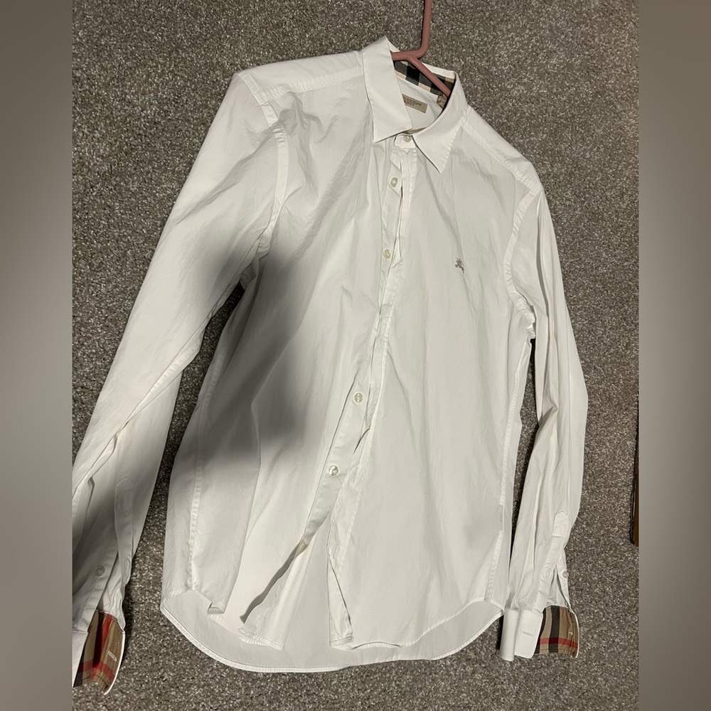 Burberry Brit Dress Shirt Size M White Slim Fit